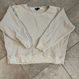 J. Crew Cream Waffle Knit Sweater